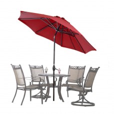 Ediors Patio Umbrella 9' Aluminum Patio Market Garden Cafe Umbrella Tilt W/ Crank Outdoor (White)   